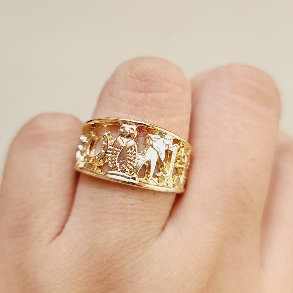 Protection Women's Ring. 14K Gold Plated. New